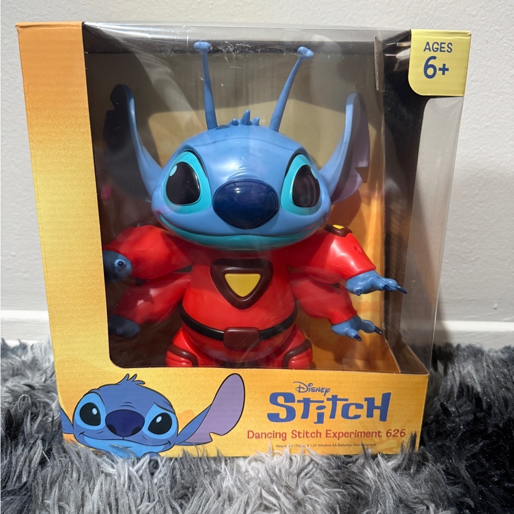 Disney Stitch Dancing Figure - Red and Blue